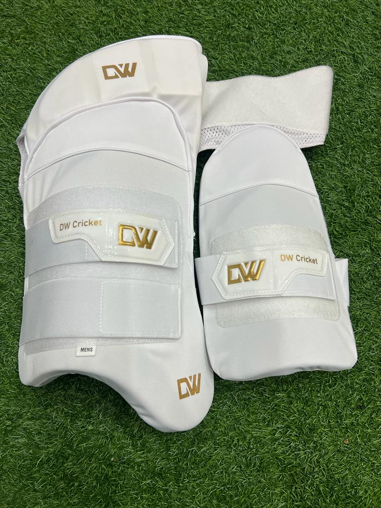 DW Cricket White Dual Thigh Guard
