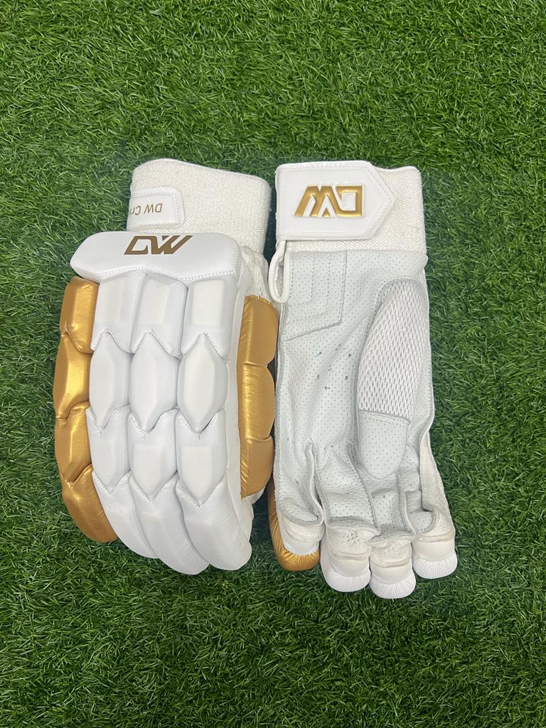 DW Cricket Batting Gloves White